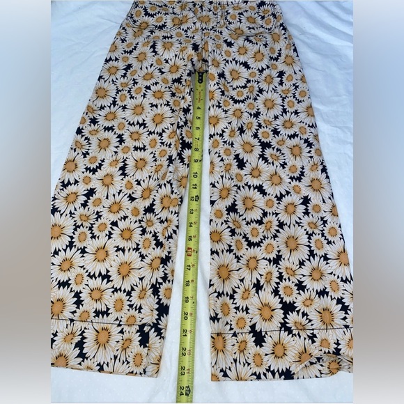 Anthropologie Maeve Size 25 The Colette Crop Wide-Leg Pants Daisy Print - Picture 10 of 10